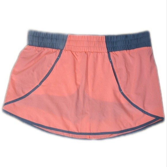 Avalanche coral pink & gray athletic skirt/skort/shorts, interior drawstring L - Picture 1 of 7